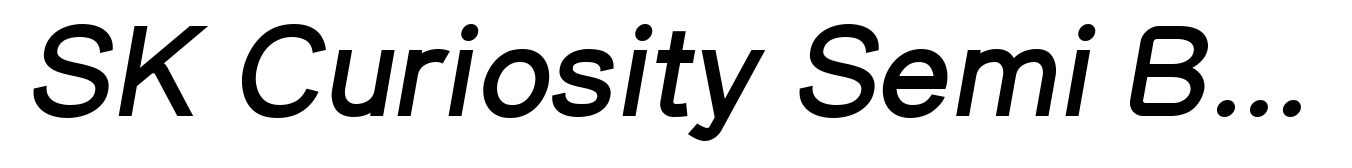 SK Curiosity Semi Bold Italic